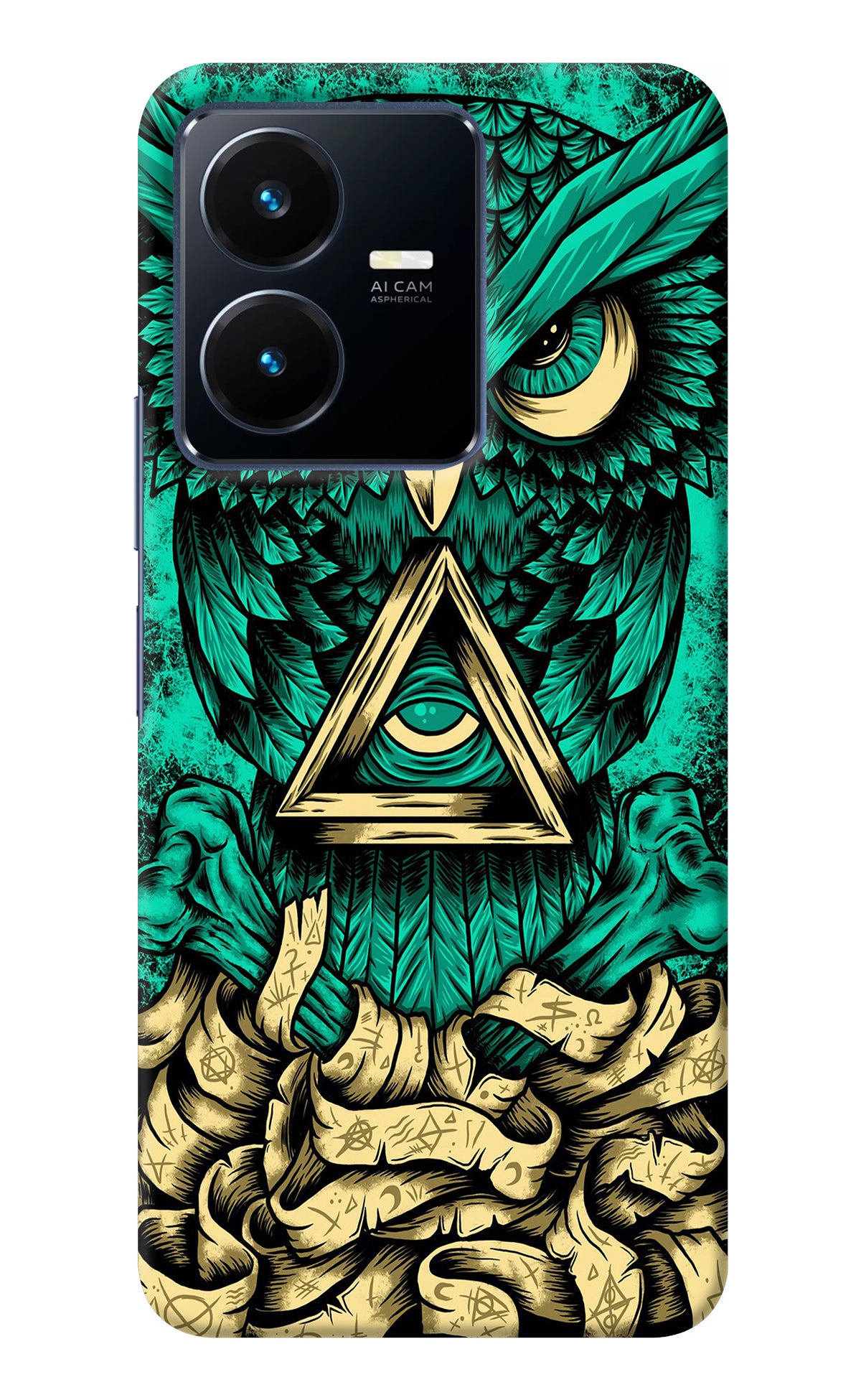 Green Owl Vivo Y22 Back Cover