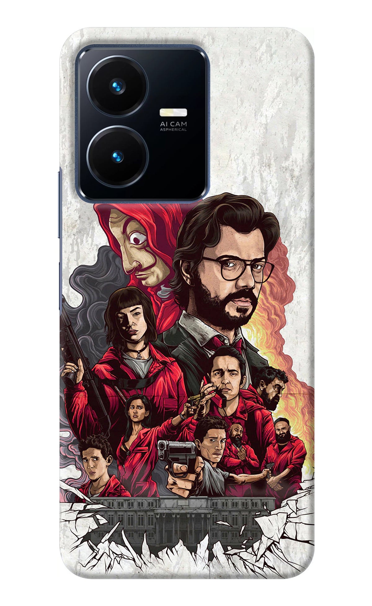 Money Heist Artwork Vivo Y22 Back Cover