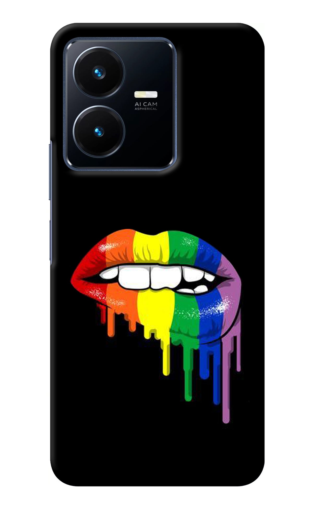 Lips Biting Vivo Y22 Back Cover