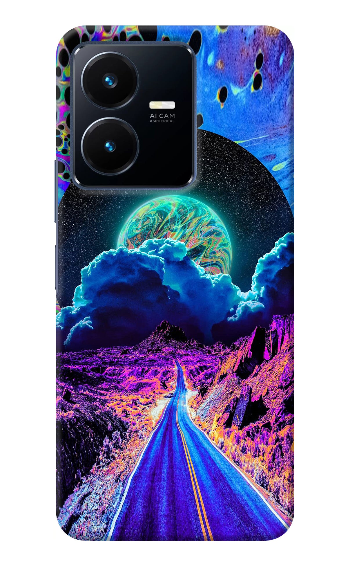 Psychedelic Painting Vivo Y22 Back Cover