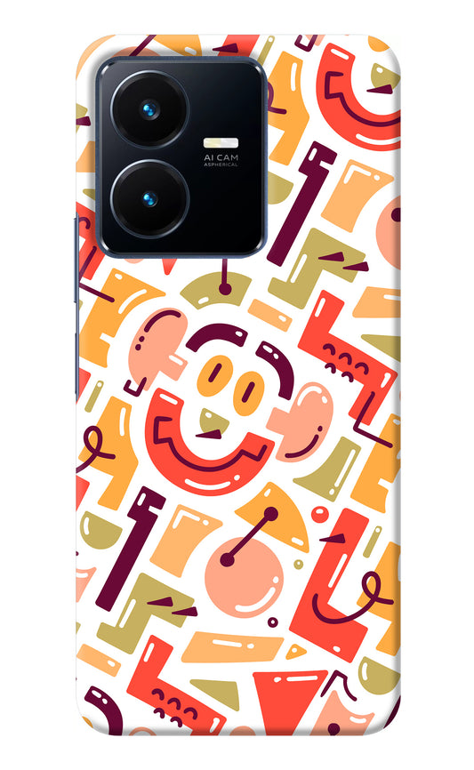 Doodle Pattern Vivo Y22 Back Cover