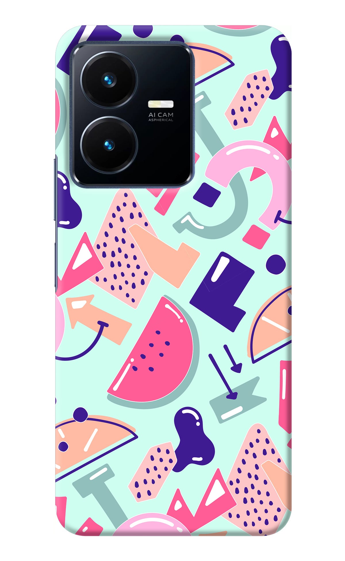 Doodle Pattern Vivo Y22 Back Cover