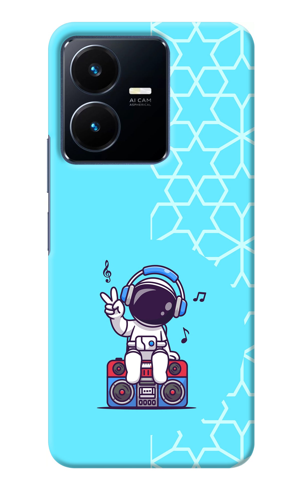 Cute Astronaut Chilling Vivo Y22 Back Cover