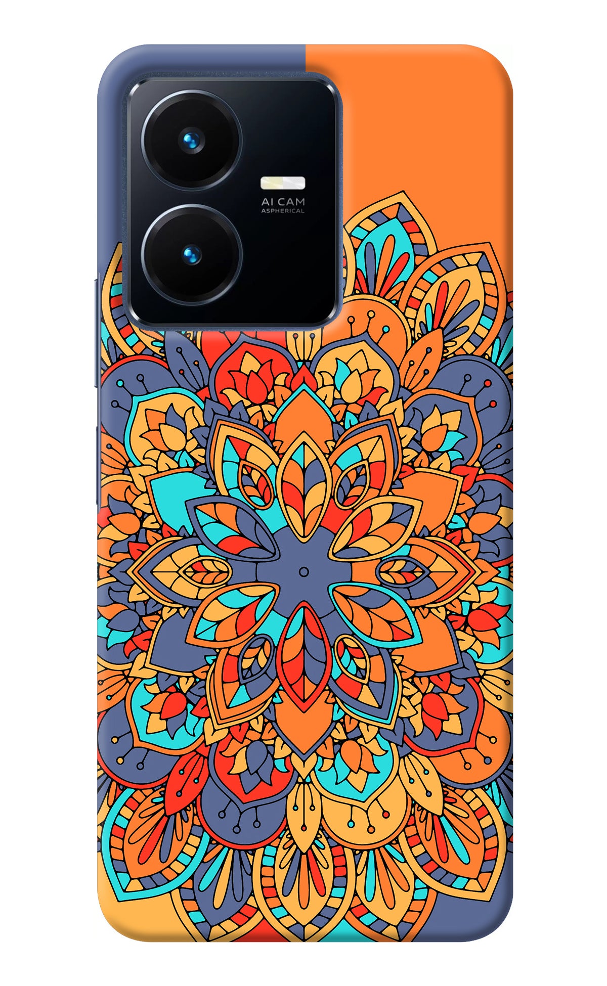 Color Mandala Vivo Y22 Back Cover