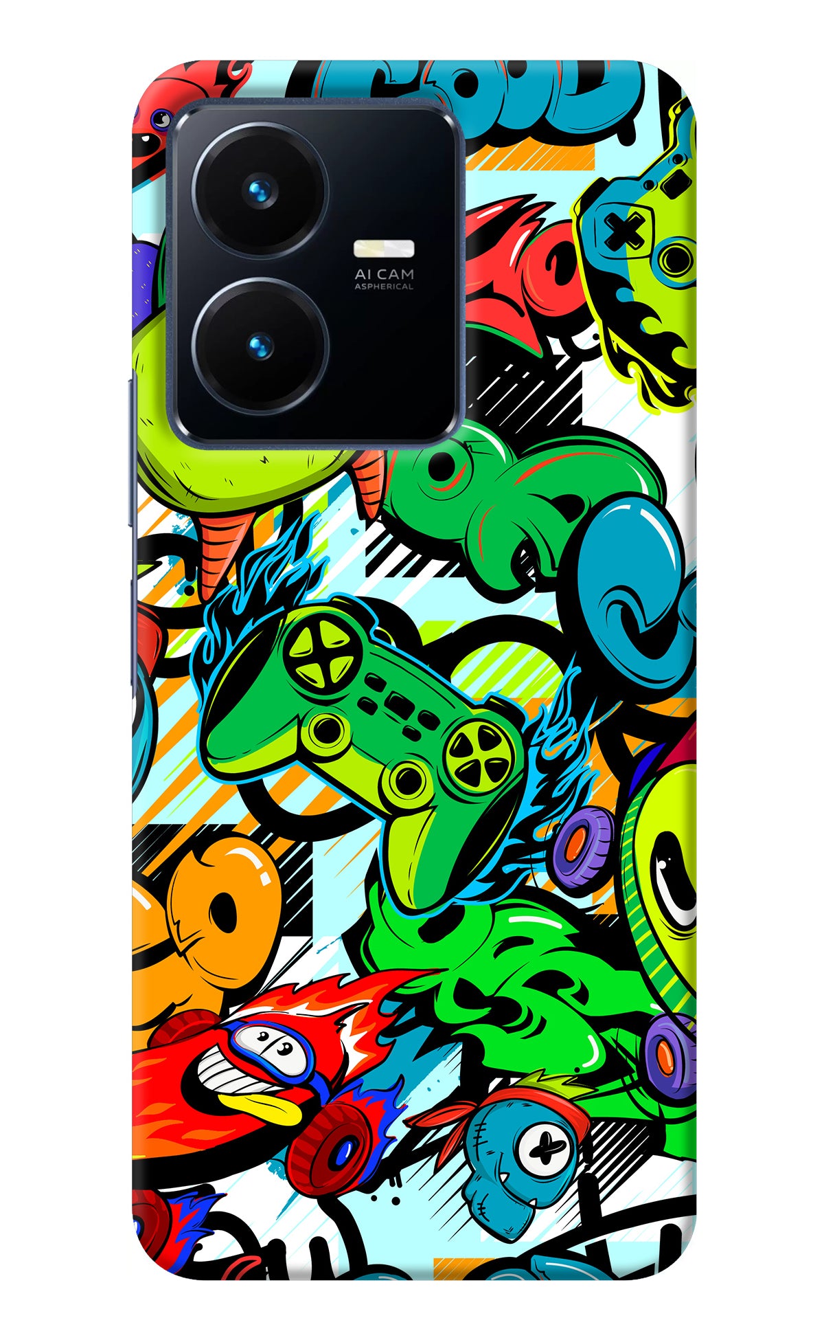 Game Doodle Vivo Y22 Back Cover