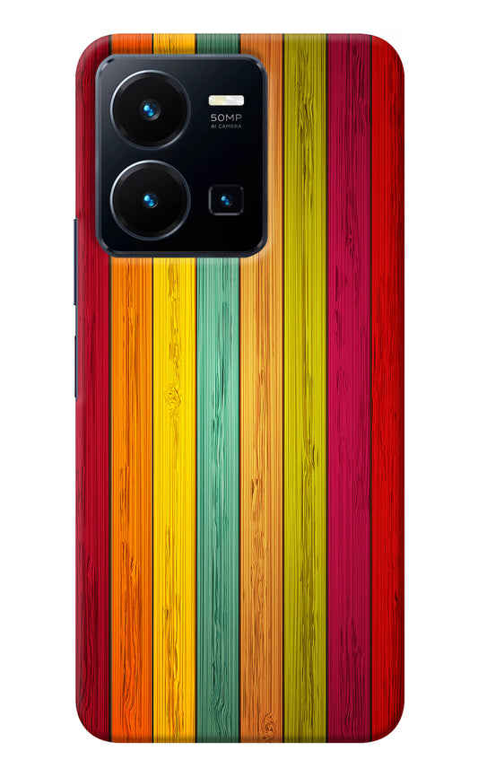 Multicolor Wooden Vivo Y35 Back Cover