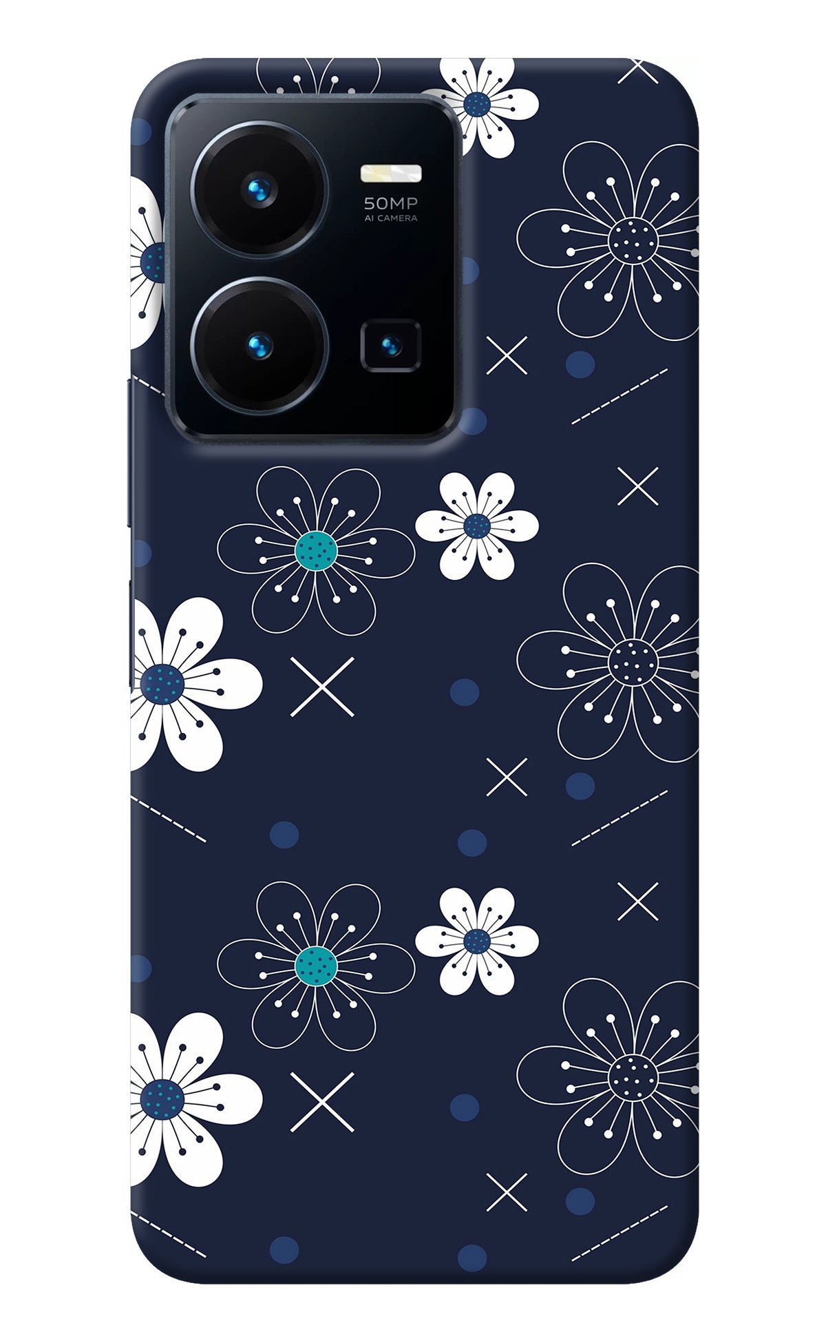 Flowers Vivo Y35 Back Cover