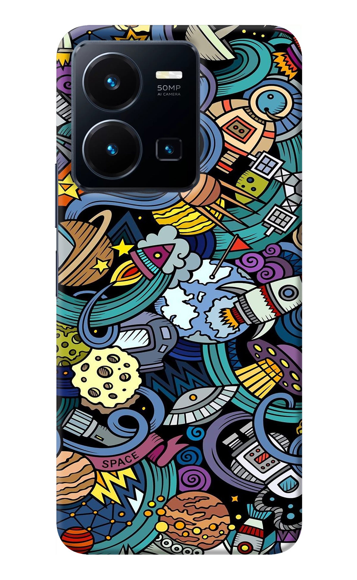 Space Abstract Vivo Y35 Back Cover