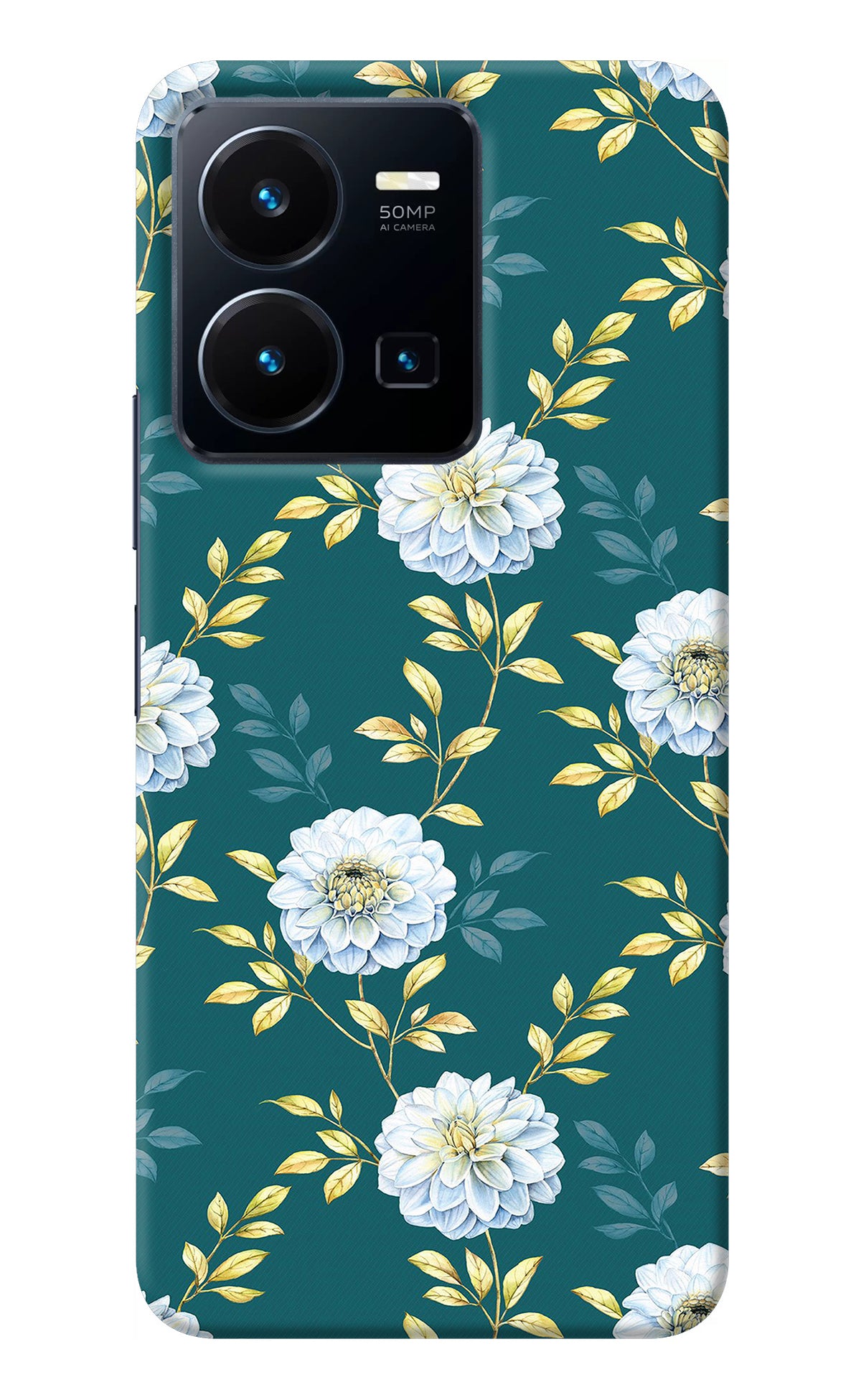 Flowers Vivo Y35 Back Cover