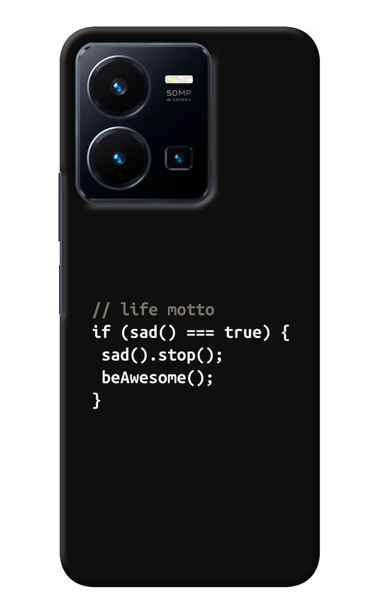 Life Motto Code Vivo Y35 Back Cover