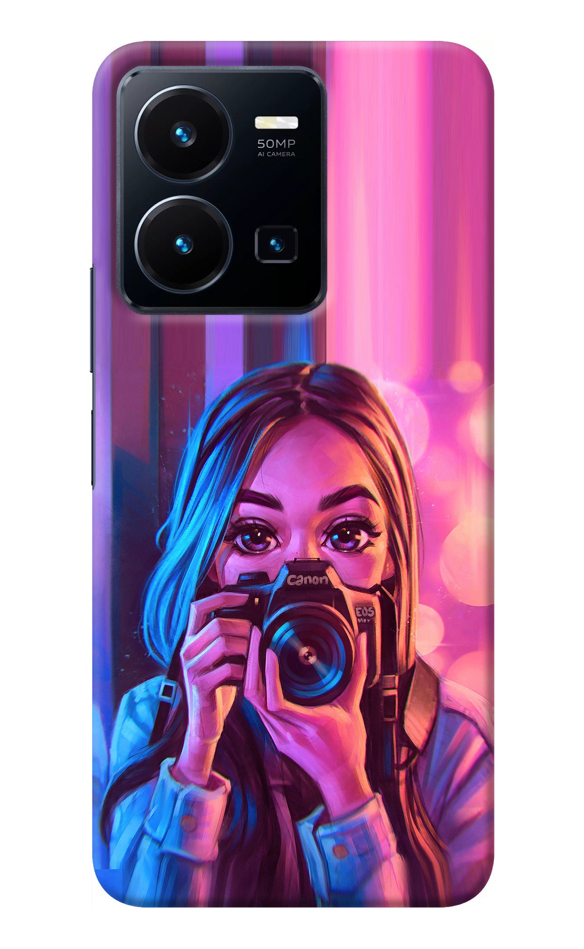 Girl Photographer Vivo Y35 Back Cover