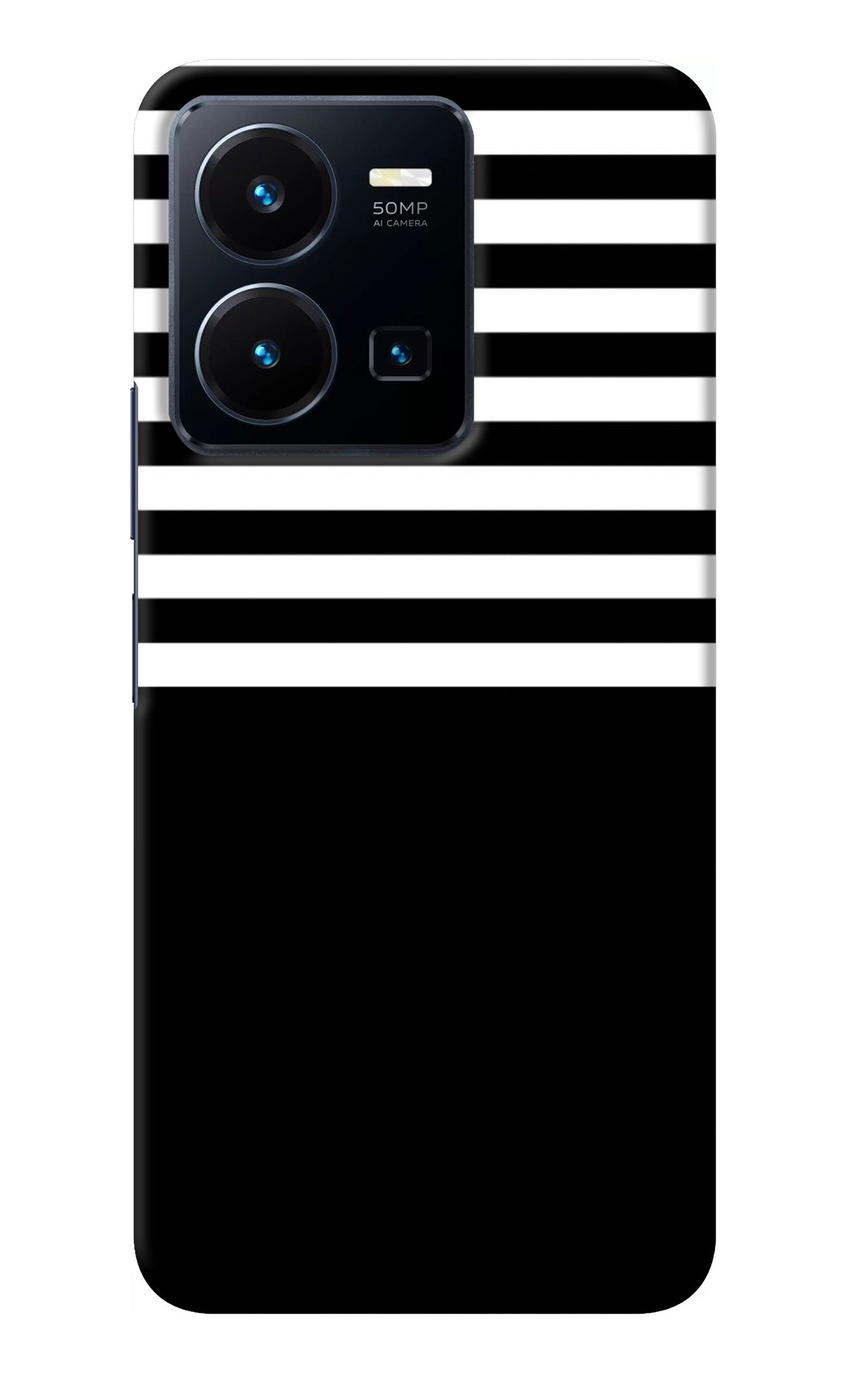 Black and White Print Vivo Y35 Back Cover