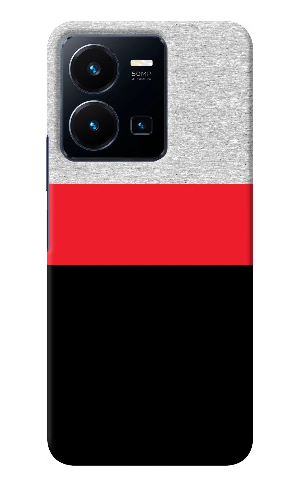 Tri Color Pattern Vivo Y35 Back Cover