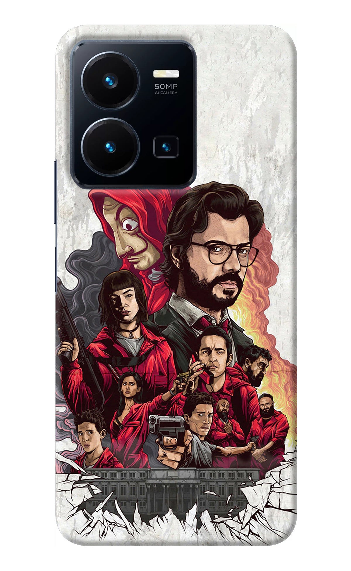 Money Heist Artwork Vivo Y35 Back Cover