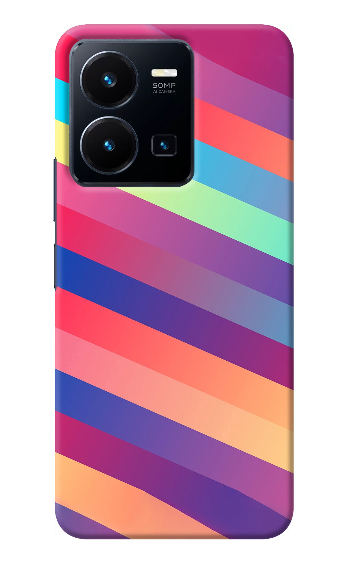 Stripes color Vivo Y35 Back Cover