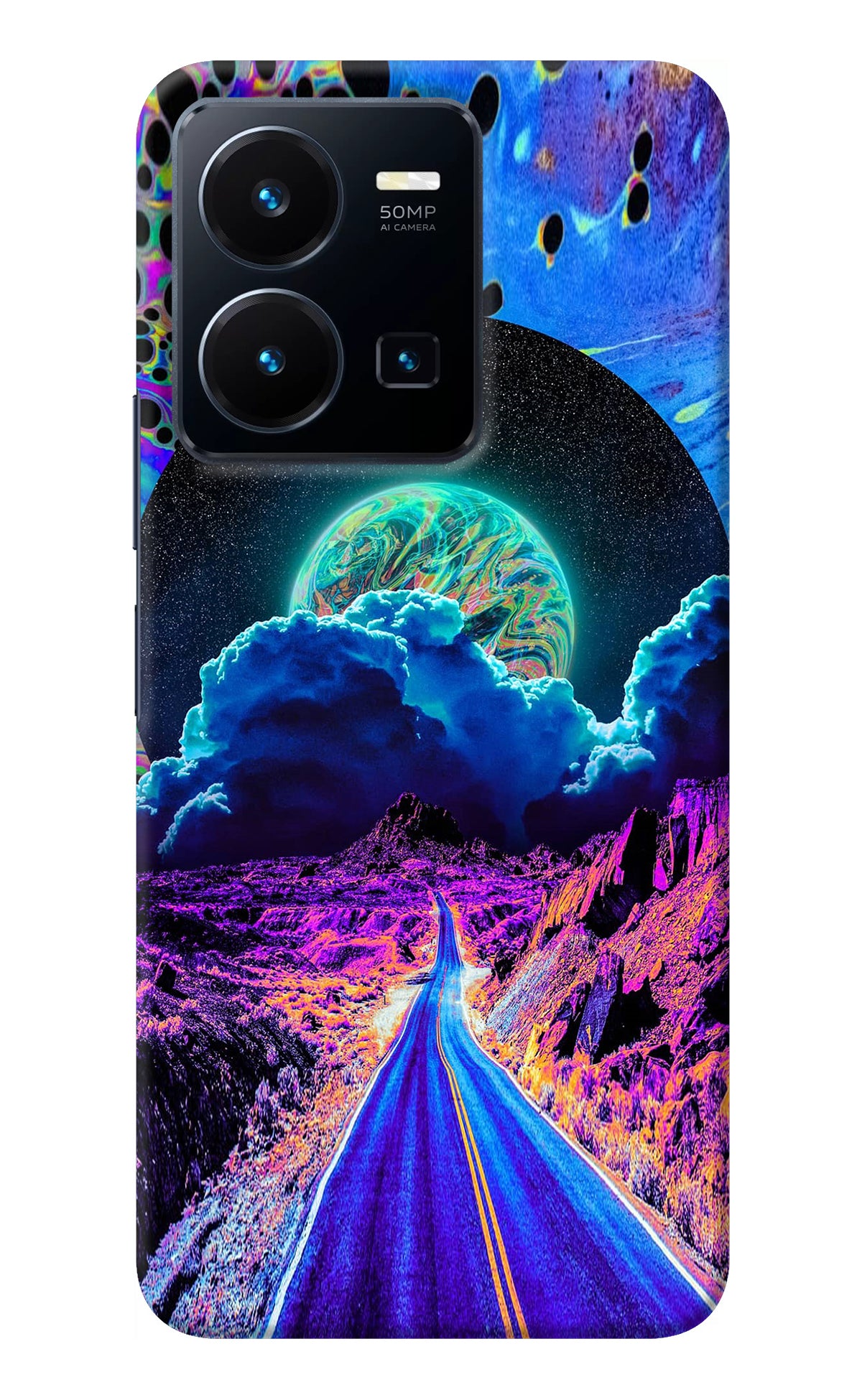 Psychedelic Painting Vivo Y35 Back Cover