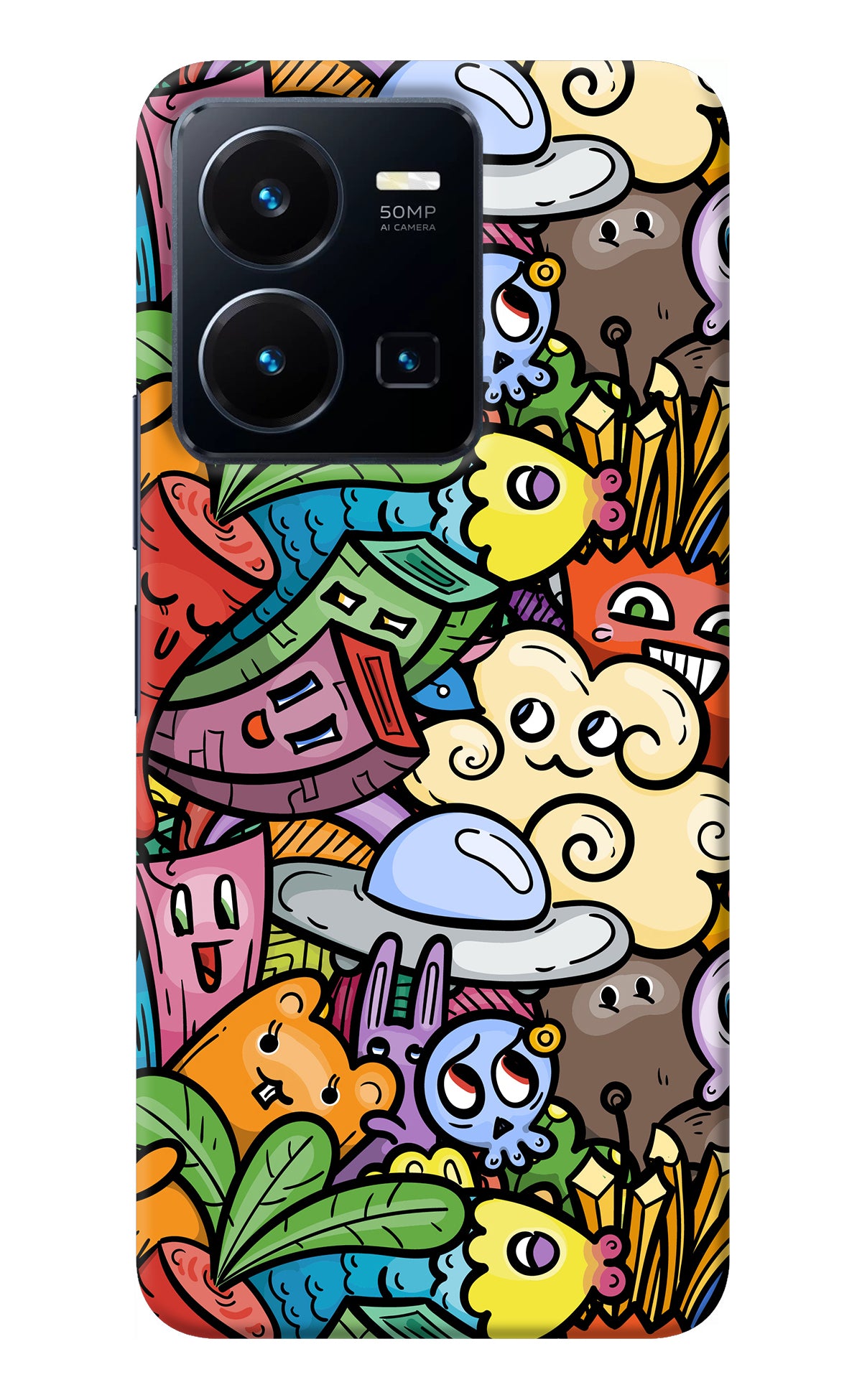 Veggie Doodle Vivo Y35 Back Cover