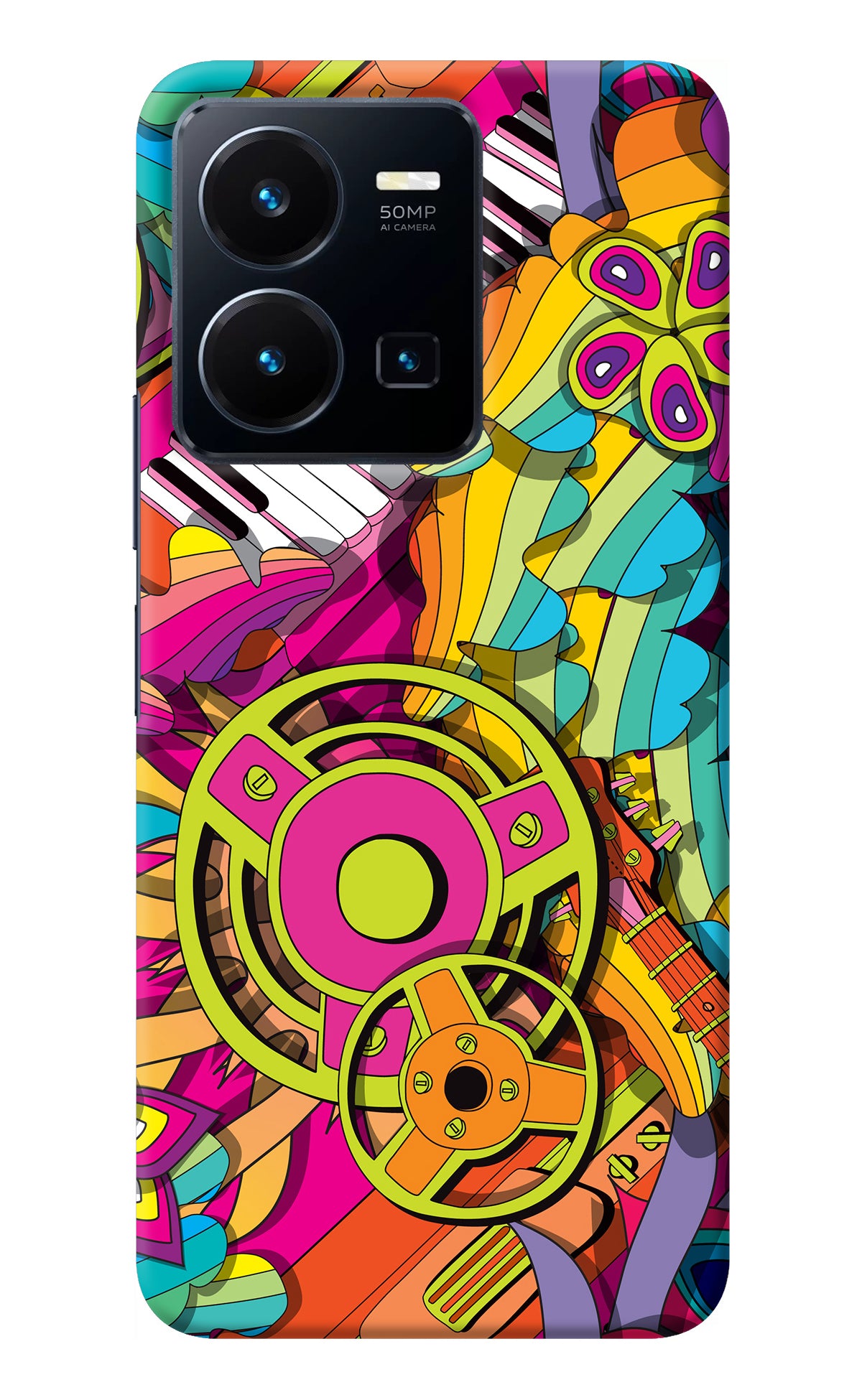 Music Doodle Vivo Y35 Back Cover