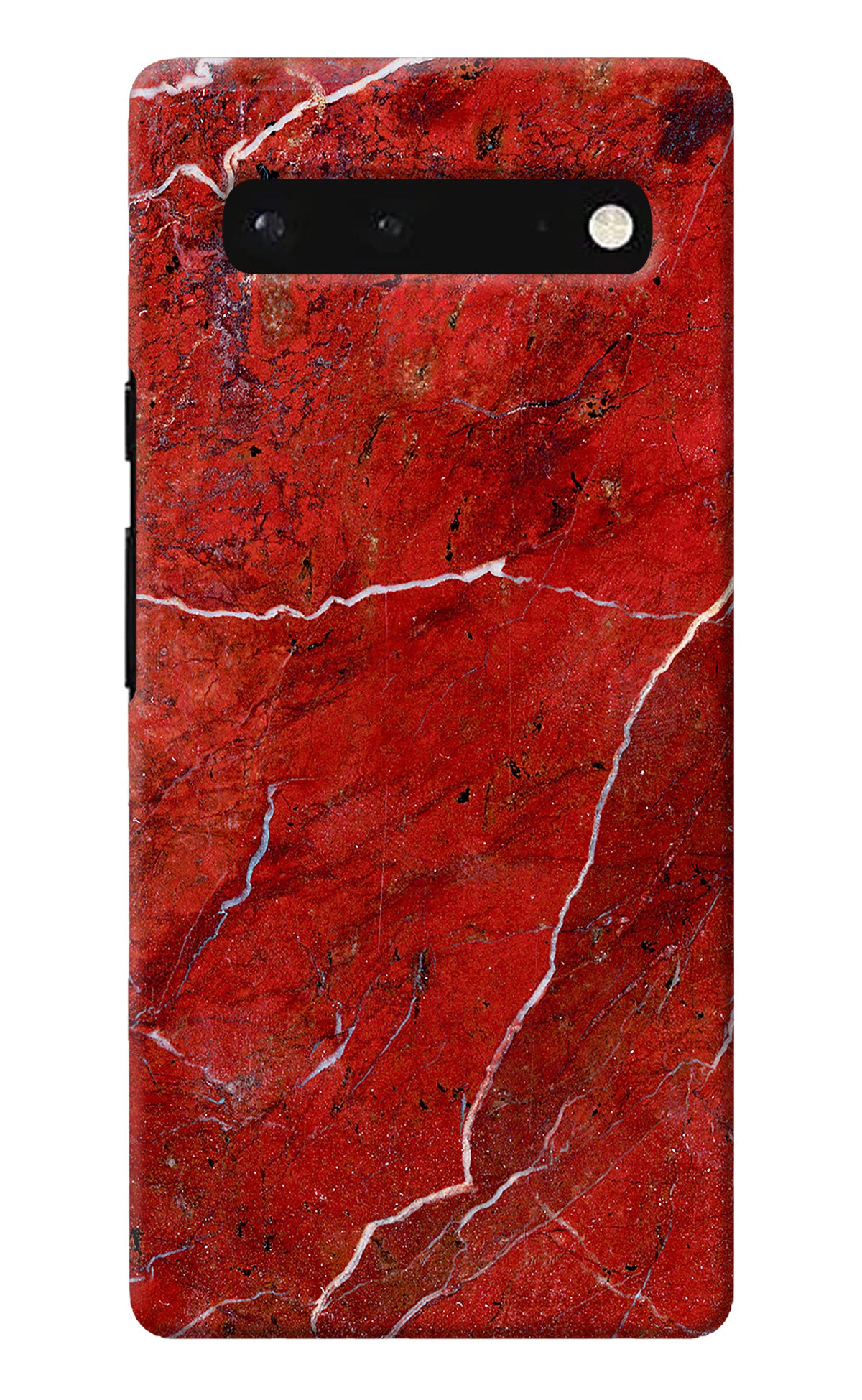 Red Marble Design Google Pixel 6 Back Cover