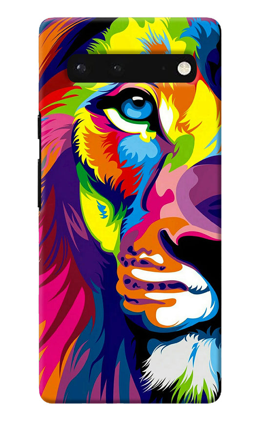 Lion Half Face Google Pixel 6 Back Cover