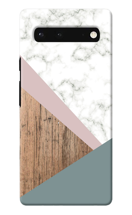 Marble wood Abstract Google Pixel 6 Back Cover