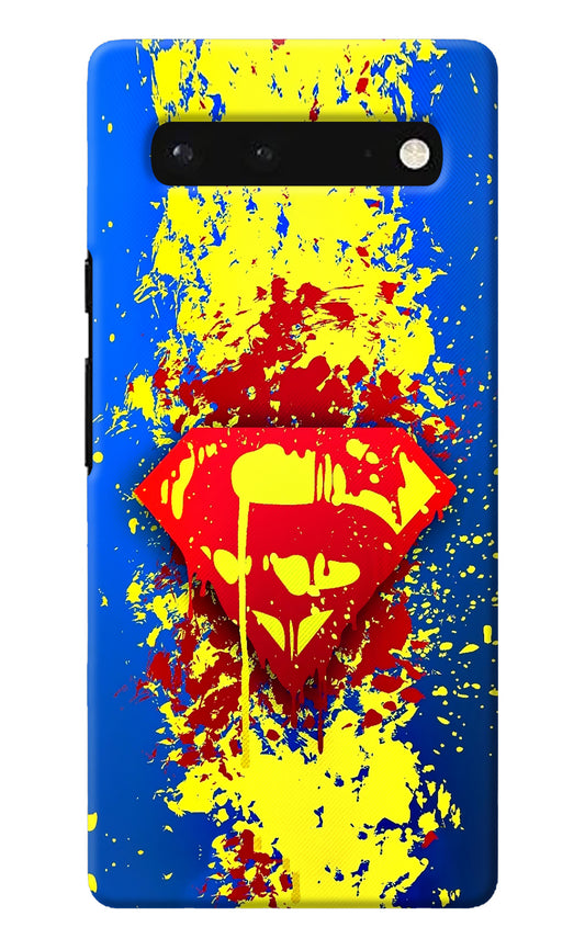 Superman logo Google Pixel 6 Back Cover