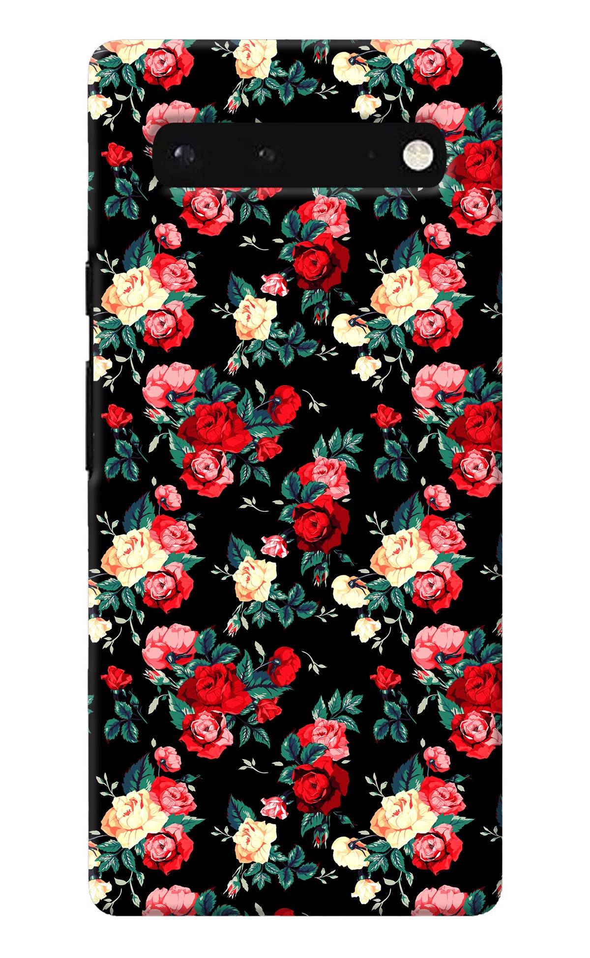 Rose Pattern Google Pixel 6 Back Cover