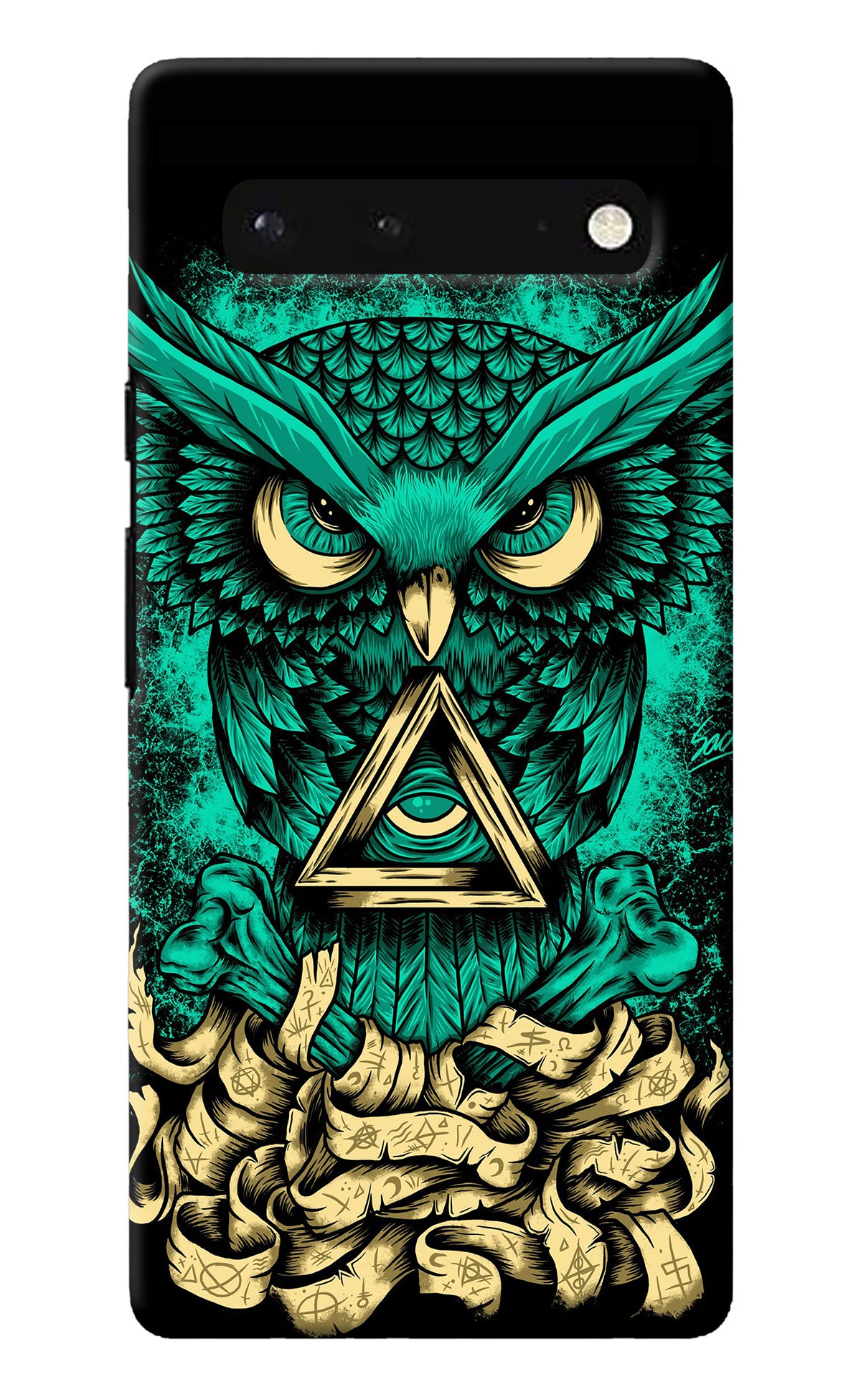 Green Owl Google Pixel 6 Back Cover