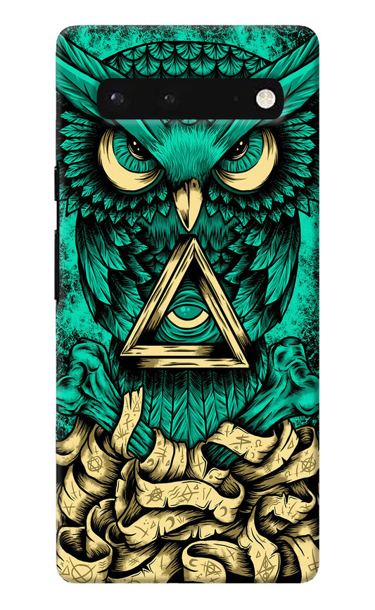 Green Owl Google Pixel 6 Back Cover