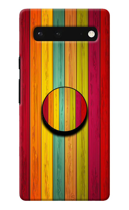 Multicolor Wooden Google Pixel 6 Pop Case