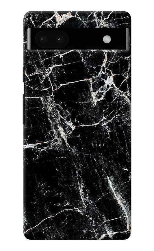 Black Marble Texture Google Pixel 6A Back Cover