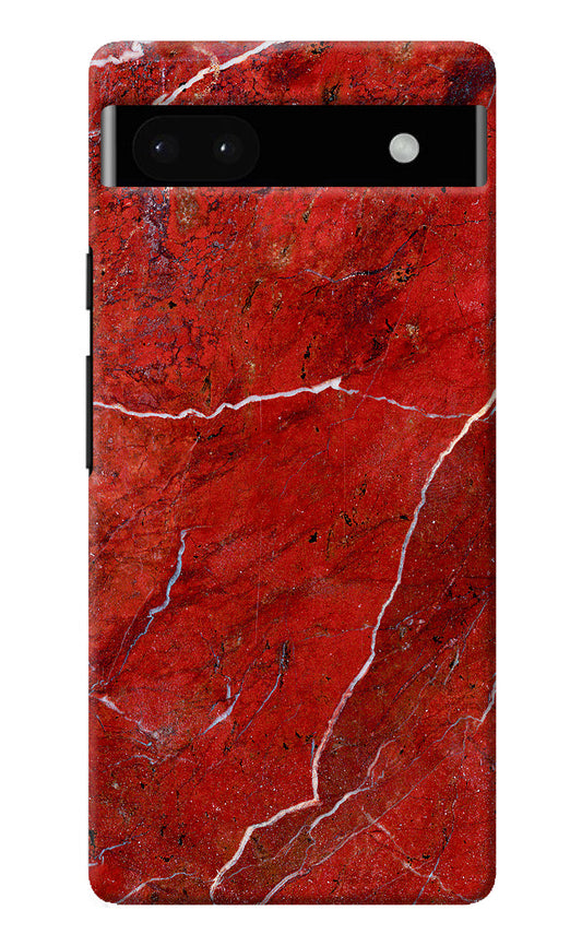 Red Marble Design Google Pixel 6A Back Cover