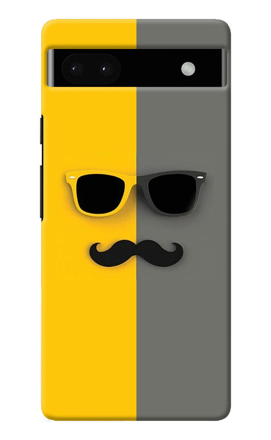 Sunglasses with Mustache Google Pixel 6A Back Cover