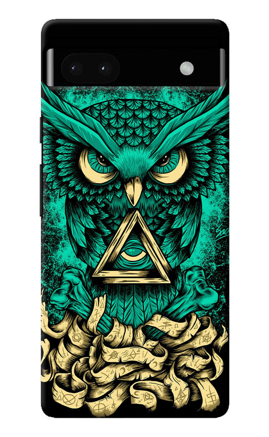 Green Owl Google Pixel 6A Back Cover