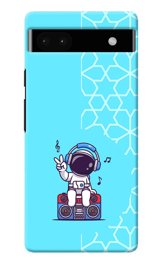 Cute Astronaut Chilling Google Pixel 6A Back Cover