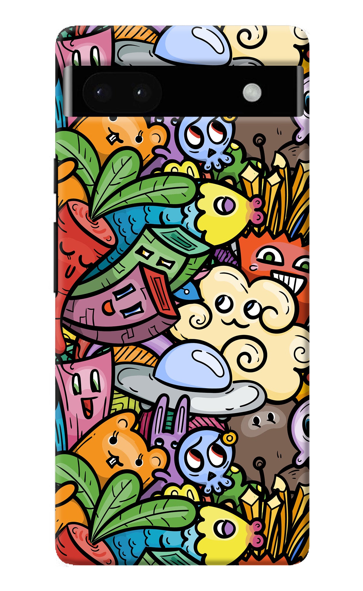 Veggie Doodle Google Pixel 6A Back Cover