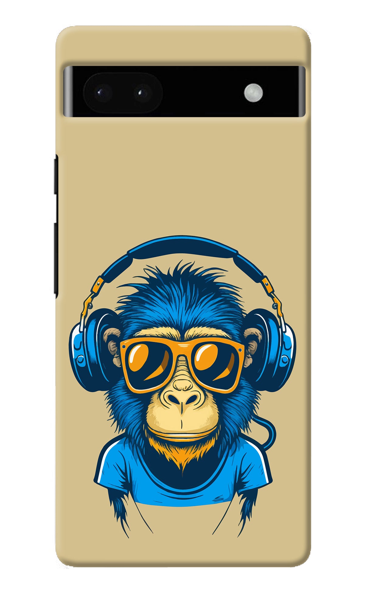 Monkey Headphone Google Pixel 6A Back Cover