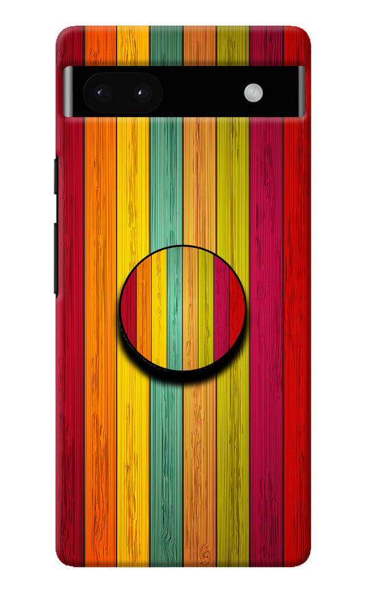 Multicolor Wooden Google Pixel 6A Pop Case