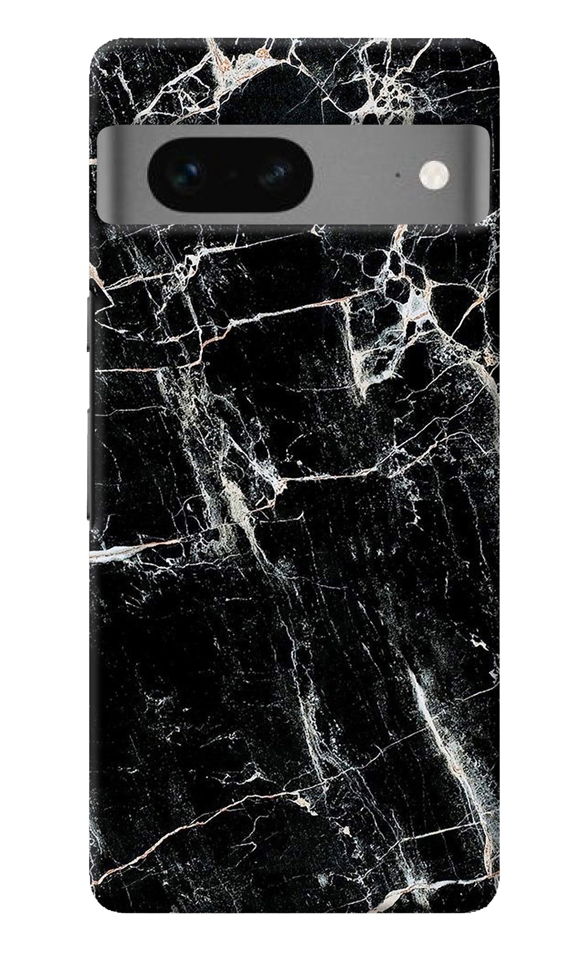 Black Marble Texture Google Pixel 7 Back Cover