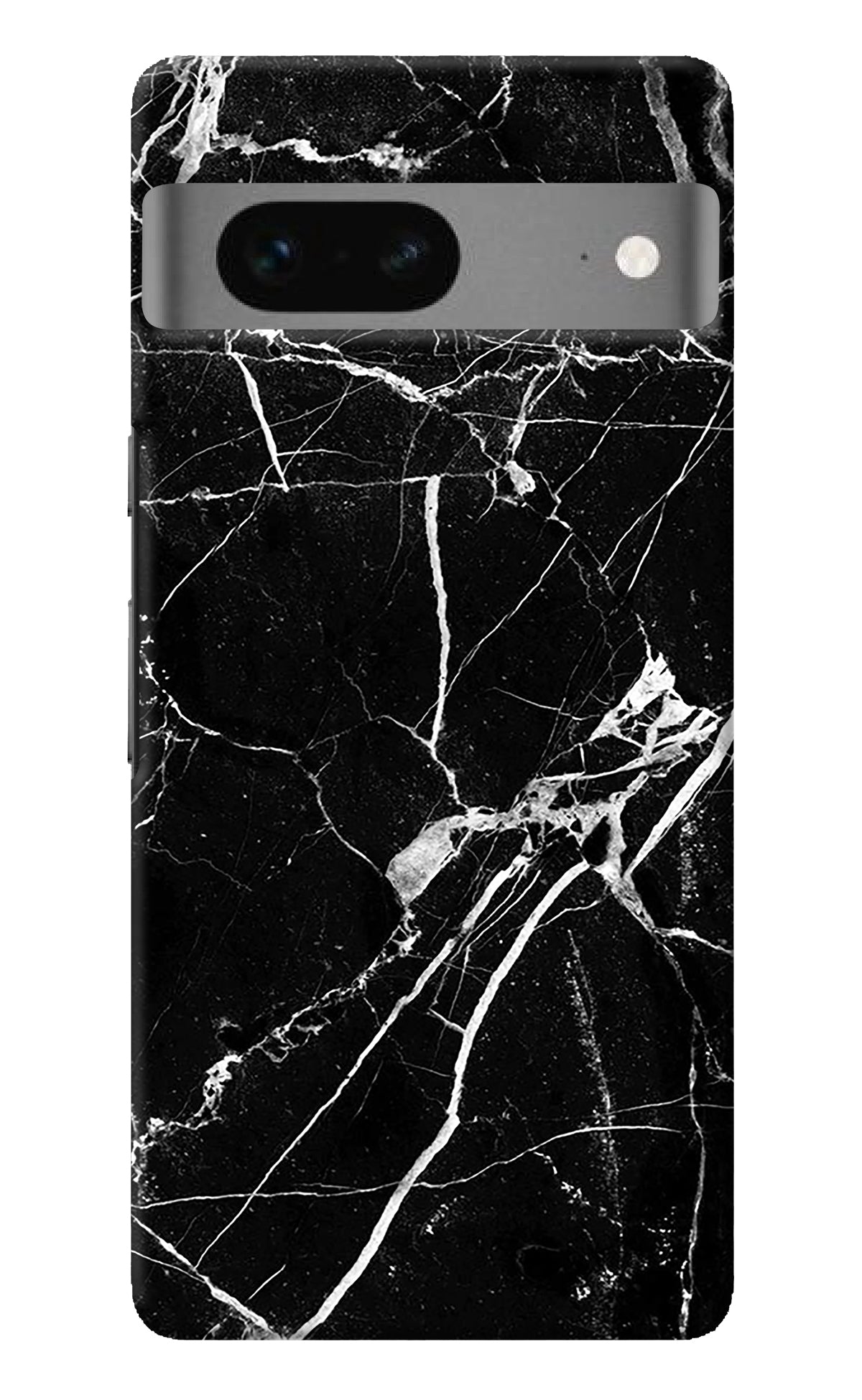 Black Marble Pattern Google Pixel 7 Back Cover