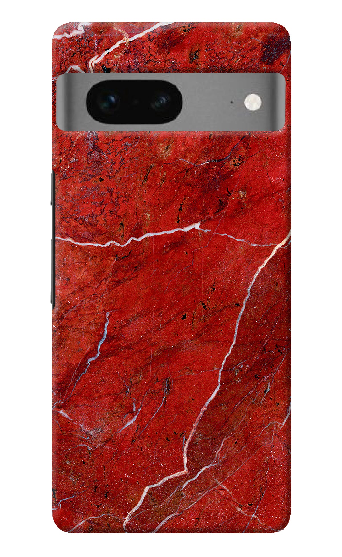 Red Marble Design Google Pixel 7 Back Cover