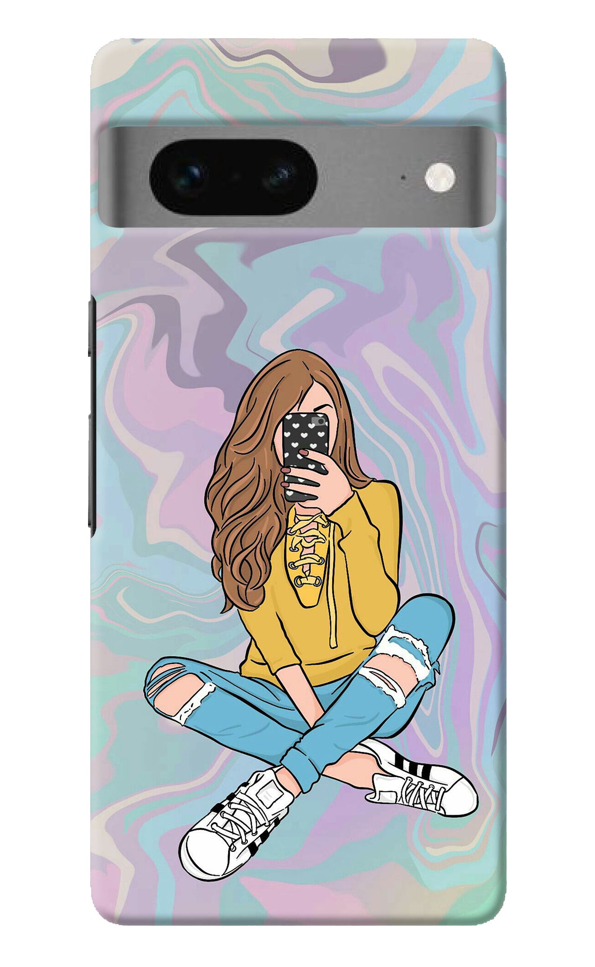 Selfie Girl Google Pixel 7 Back Cover