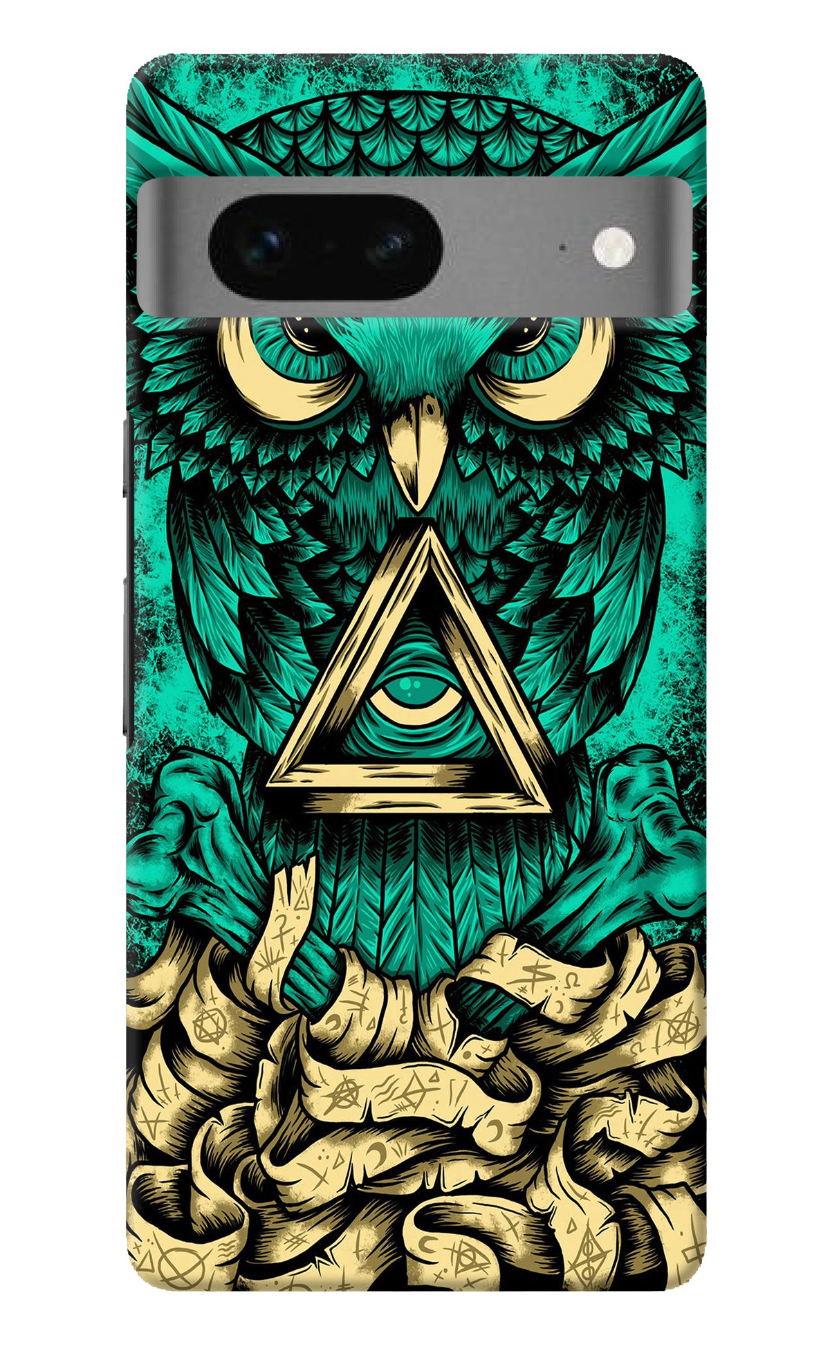 Green Owl Google Pixel 7 Back Cover