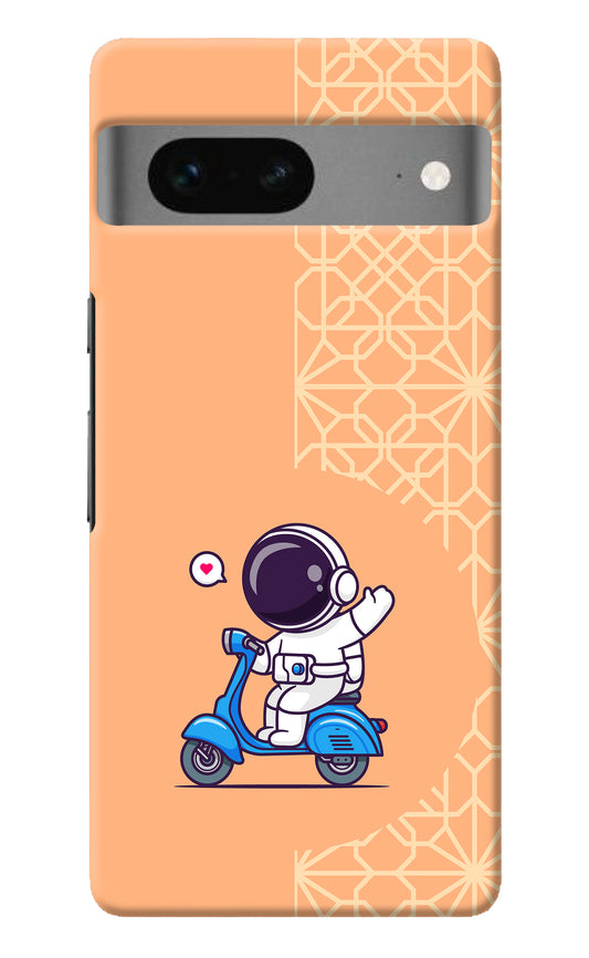Cute Astronaut Riding Google Pixel 7 Back Cover