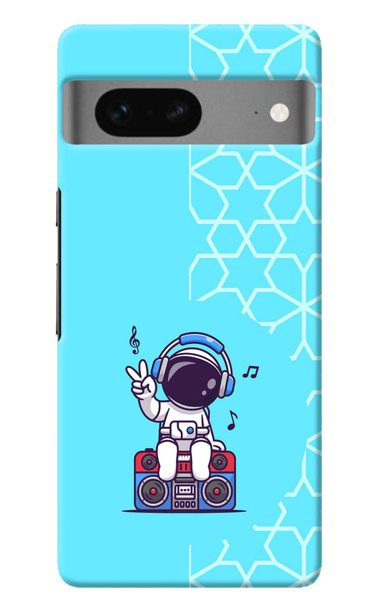 Cute Astronaut Chilling Google Pixel 7 Back Cover