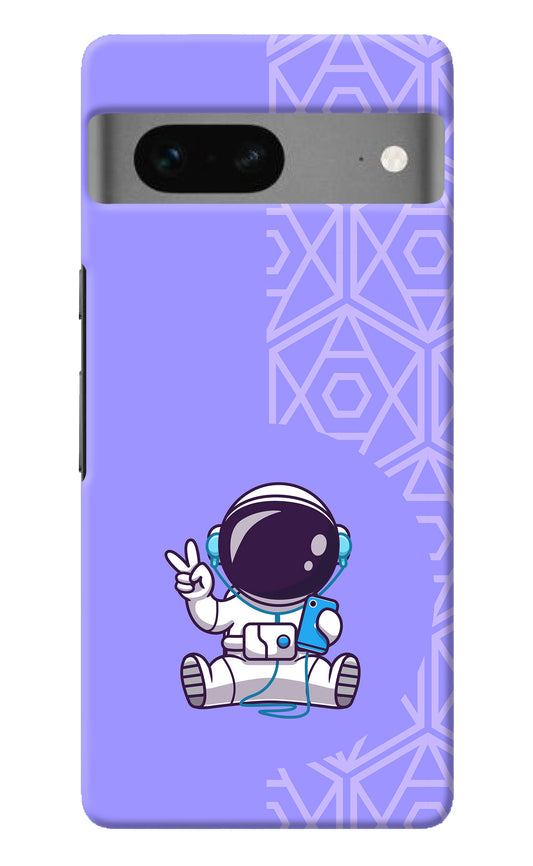 Cute Astronaut Chilling Google Pixel 7 Back Cover