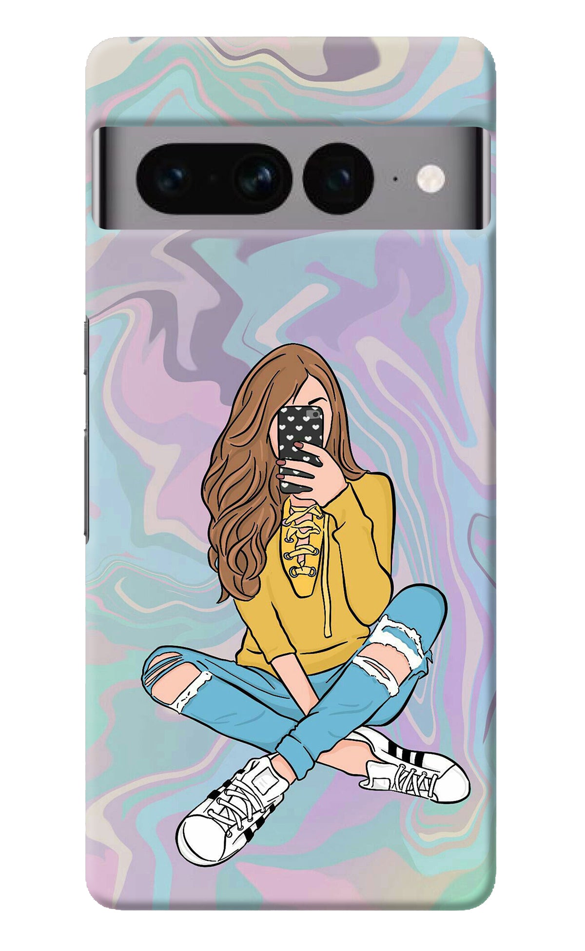 Selfie Girl Google Pixel 7 Pro Back Cover