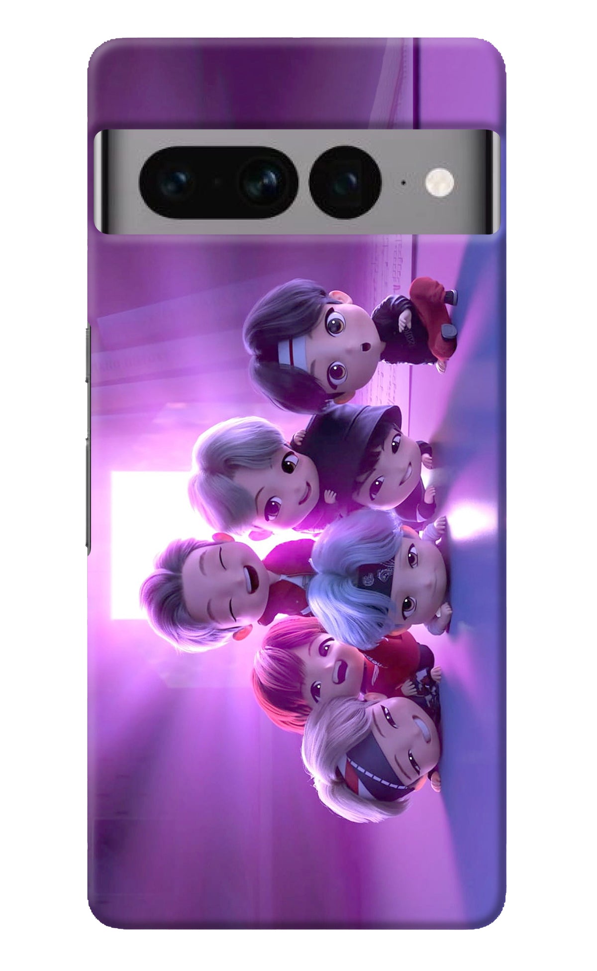 BTS Chibi Google Pixel 7 Pro Back Cover