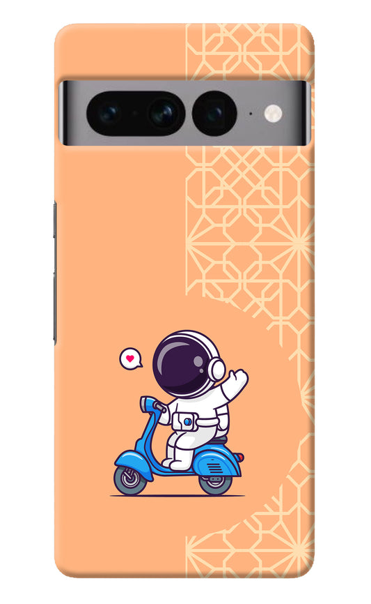 Cute Astronaut Riding Google Pixel 7 Pro Back Cover