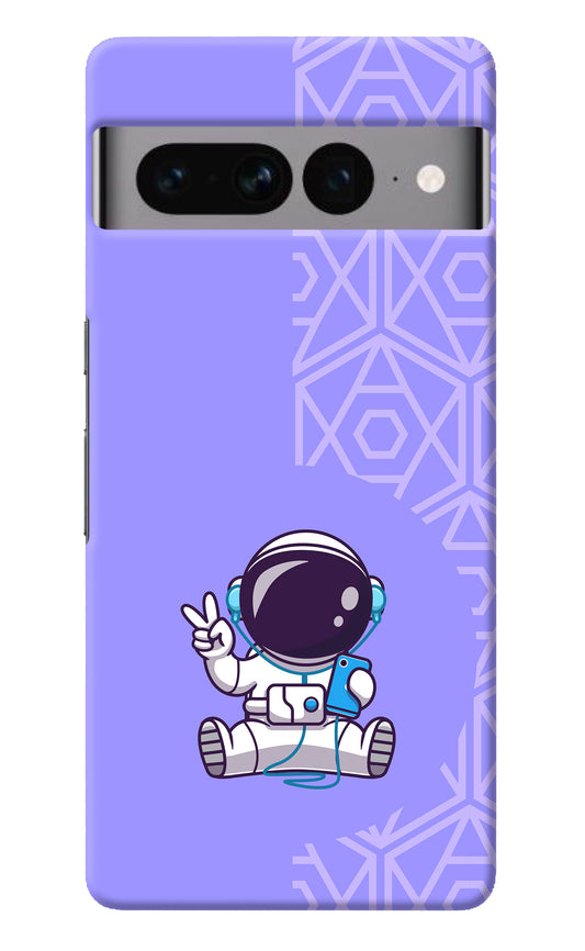 Cute Astronaut Chilling Google Pixel 7 Pro Back Cover